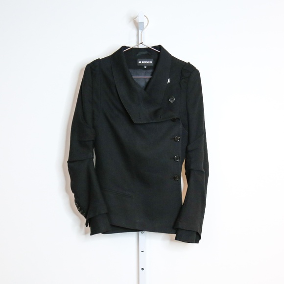 Ann Demeulemeester Jackets & Blazers - Ann Demeulemeester Black Coat
